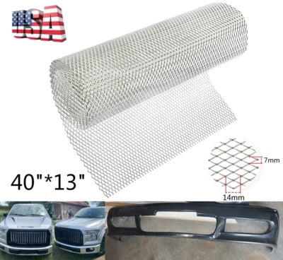 40"x13'' Mesh Grill Cover Car Front Bumper Fender Hood Vent Grille Net Universal Foto 1 de 4