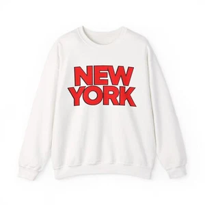 New York Sweatshirt mit Rundhalsausschnitt, kuscheliger Pullover, Unisex Mode, Geschenk für NYC Liebhaber - Bild 1 von 33
