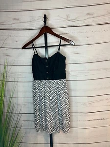 black & white girl's dress  size XS Three Pink Hearts Trixxi - Picture 1 of 2