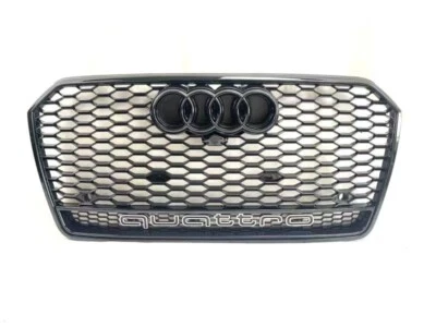 Fits Audi A7 S7 RS7 Style 2016-2018 Front Honeycomb Mesh Grill Grille W/ Quattro - Image 1 of 4