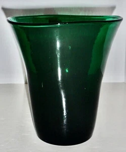 Vintage Blenko Vase 50er Jahre ausgestellt smaragdgrün MCM mundgeblasen - Bild 1 von 7