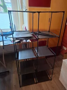 Flexibles Steckregal Regal zum Zusammenstecken schwarz/grau, verschiedene Aufbau - Bild 1 von 4