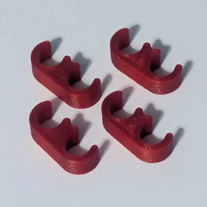 Red Nylon 10mm Spark Plug Wire Separators for 2 Wires- Set of 4 - Foto 1 di 3