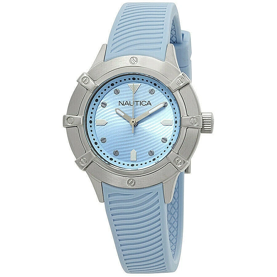 Nuevo reloj para mujer NAUTICA esfera azul claro acero inoxidable silicona 36 mm NAPCPR003 Foto 1 de 1