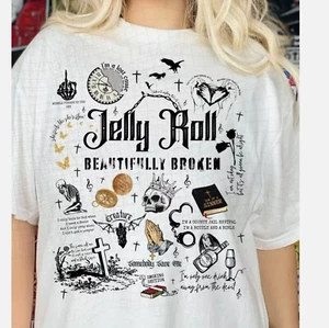 Jelly Roll 2024 Concert Shirt, The Beautifully Broken 2024 Tour shirt - Picture 1 of 7