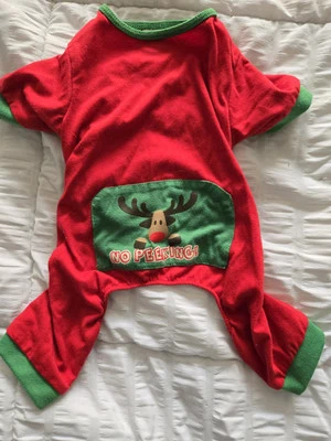 PET SPIRIT Christmas 🎄 Jumpsuit DOG APPAREL Size Medium  - Image 1 of 4