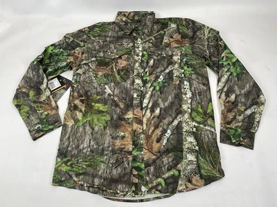 Camisa con botones Mossy Oak Obsession camuflada guía de caza para hombre talla S Foto 1 de 4