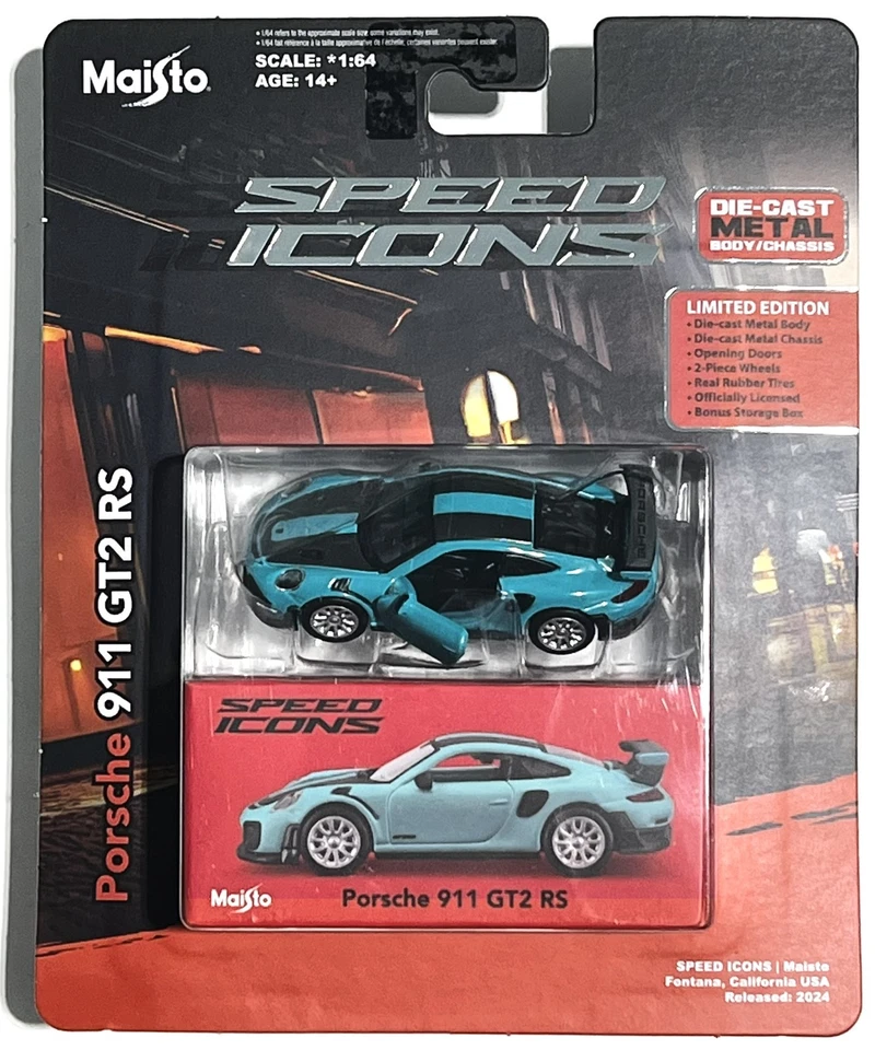Maisto Speed Icons | Porsche 911 GT2 RS (azul) | Edición limitada Foto 1 de 1