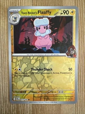 Team Rocket's Flaaffy 073/182 Sv10: Destined Rivals Reverse Holo NM - Image 1 of 2