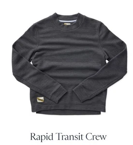 Tracksmith Womens Small Rapid Transit Crew Sweater Dark Gray Merino Wool Blend - Picture 1 of 12