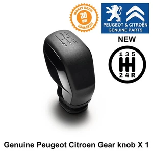 Peugeot 208 3008 Traveller 2008 5 velocidades manual perilla de cambio cuero Zamak genuino - Imagen 1 de 1