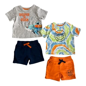 Member's Mark Boy's 4 Piece Short Sleeve Tops & Shorts Playwear Set - Picture 1 of 1