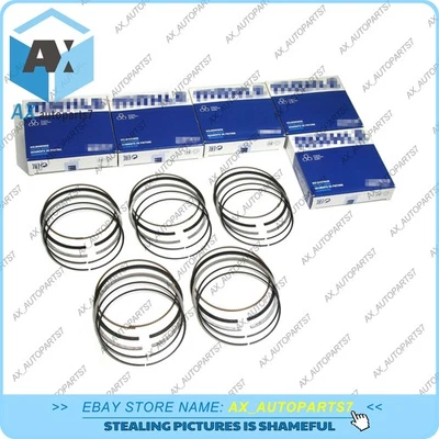 5x MAHLE Piston Ring Set STD Φ81mm For Volvo S80 S60 XC60 2.0 L5 B5204T8 B5204T9 - Image 1 of 4