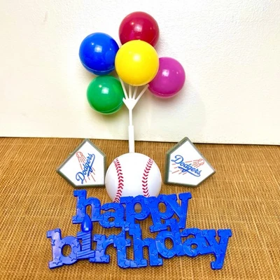 Toppers para cupcakes de los Dodgers, béisbol⚾️ Toppers para pasteles temáticos de feliz cumpleaños de los Dodgers Foto 1 de 4