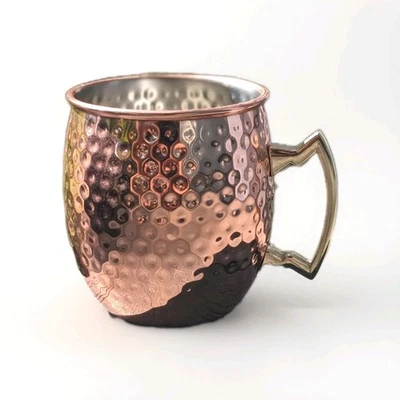 Taza Mula Moscú Cobre Martillado Hoyuelo Taza 4" Alto Excelente Foto 1 de 4