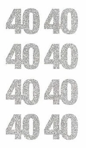 Adesivo 40 Argento - Immagine 1 di 1