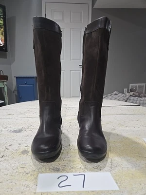 Geox Respira Mujer’ s Arabelle Hasta la Rodilla Marrón Gamuza Botas Talla 41-10 Foto 1 de 4