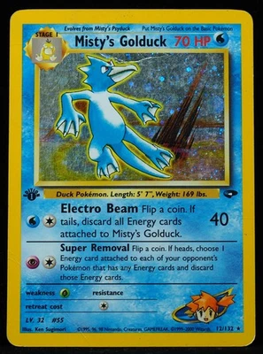 Misty's Golduck #12 HP Creases Pokemon Card - Image 1 of 3