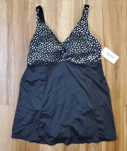 Swimsuits For All Swim Dress Women's 20 Black One Piece V-Neck Swimwear Beach - Picture 1 of 4
