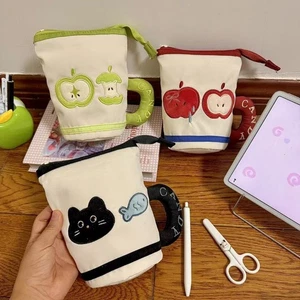 Large Capacity Pen Bag Foldable Stationery Bag Cute Pencil Case School Office - Picture 1 of 9