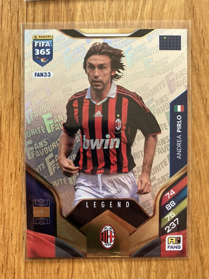 Panini Adrenalyn XL FIFA 365 2026 Nº FAN33 Andrea Pirlo Legend Favoritos de los Fans - Imagen 1 de 1