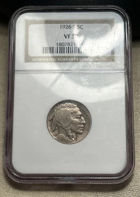 1926-S Buffalo Nickel NGC VF-30 - Image 1 of 2