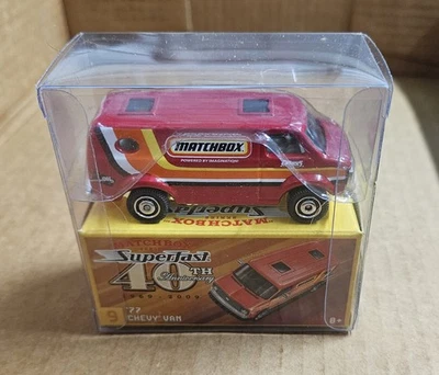 Matchbox No.09 - Super rápido 40 aniversario - Furgoneta Chevy 77’ Foto 1 de 4