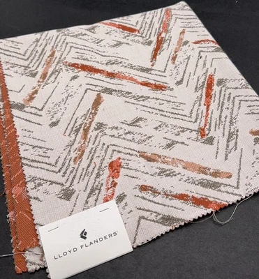 Lloyd Flanders Sunbrella Outdoor Fabric ALTITUDE PAPAYA #664 Grade D Cushion 24” - Image 1 of 4