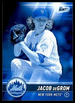 2017 Topps Bunt Blue Jacob deGrom New York Mets #65 - Image 1 of 2