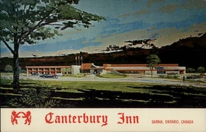 Kanada Sarnia, On Canterbury Inn Vintage Ontario Postkarte - Bild 1 von 2