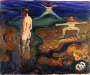 Bathing Boys -Edvard Munch - 1897-1898, A1 - Picture 1 of 1