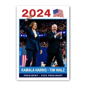 Tarjeta coleccionable personalizada Kamala Harris Tim Walz 2024 elección presidencial novedad - Imagen 1 de 5