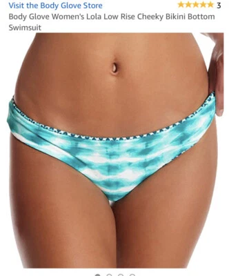 Body Glove Lola Cheeky Bikini Bottom Sea Foam Reversible Size Medium NWT - Image 1 of 4