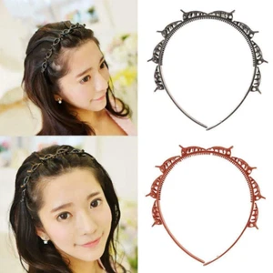 Doppel Pony Frisur Haarspangen Pony Haarband Haarnadel Stirnband mit Clip - Bild 1 von 14