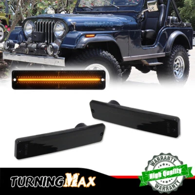 Front Side Marker Corner Light Set For 1984-91 Jeep Grand Wagoneer 1976-1986 CJ7 - Image 1 of 4