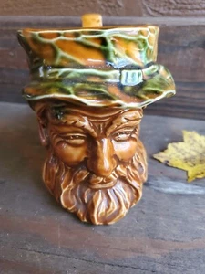VTG ENESCO OLD IRISH SAILOR FACE COFFEE  MUG W PIPE SHAPE HANDLE - Picture 1 of 14