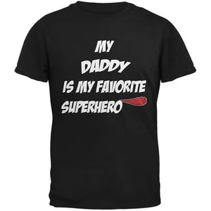 Daddy is My Superhero Black Adult T-Shirt - Picture 1 of 1