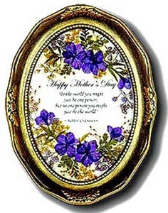 Mother's Day wall plaque with multi-colored flowers - Picture 1 of 1
