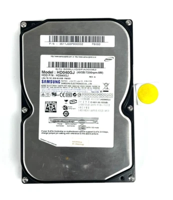 SAMSUNG HD040GJ HARD DRIVE 40GB 7200 RPM 8M OAL 5-3/4" - Image 1 of 4