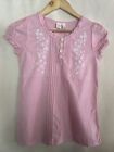 Children's Place 1989 Pink And White Shirt Floral Detail Buttons Size L 10/12