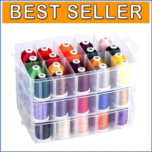 Comprehensive 63-Color Embroidery Thread Kit with Essential Sewing Accessories - Picture 1 of 9