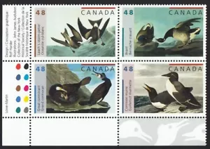 AUDUBON'S WATERFOWL BIRDS = Canadá 2003 # 1982a MNH LL Bloque de 4 sts - Imagen 1 de 1