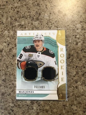 2019-20 UD Artifacts Max Jones Dual Relic /499 RC - Image 1 of 2
