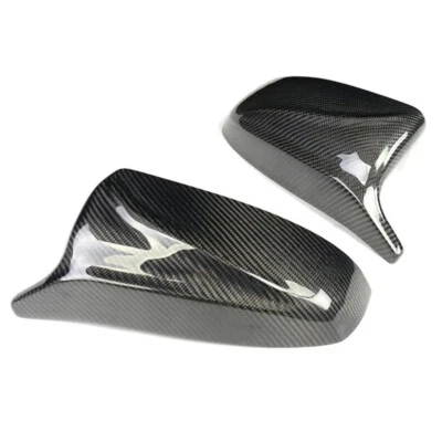 For BMW X5 E70 X6 E71 2008-2013 REAL CARBON FIBER Clip-On Side Mirror Cover Foto 1 de 4
