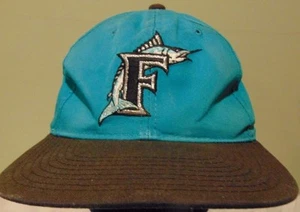 Vintage New Era MLB Florida Marlins Baseball Snap-Back Trucker Hat Cap - Picture 1 of 6