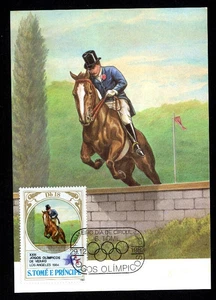 Sao Tome und Principe 873 Maximumkarten Olympiade 1984 Springreiten - Picture 1 of 1