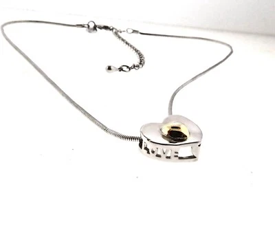 Cadena collar colgante Cookie Lee corazón amor .75x15-18" Foto 1 de 4