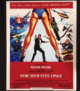 James Bond 007 * Solo para tus ojos * Foto de póster de película 11x14 con ROGER MOORE - Imagen 1 de 1