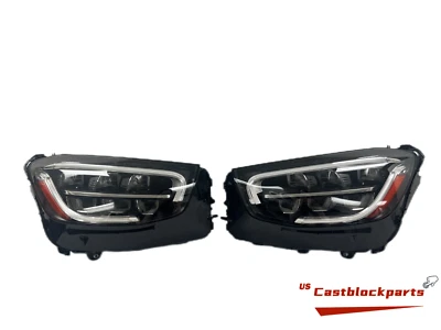 2020 2021 2022 Mercedes-Benz GLC300 GLC-Class Left+Right Side LED Headlights OEM - Image 1 of 4