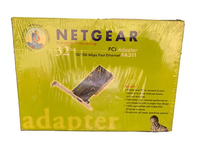Netgear 32 Bit PCI Adapter - #FA311 - 10/100 Mbps – New/Sealed - Image 1 of 2